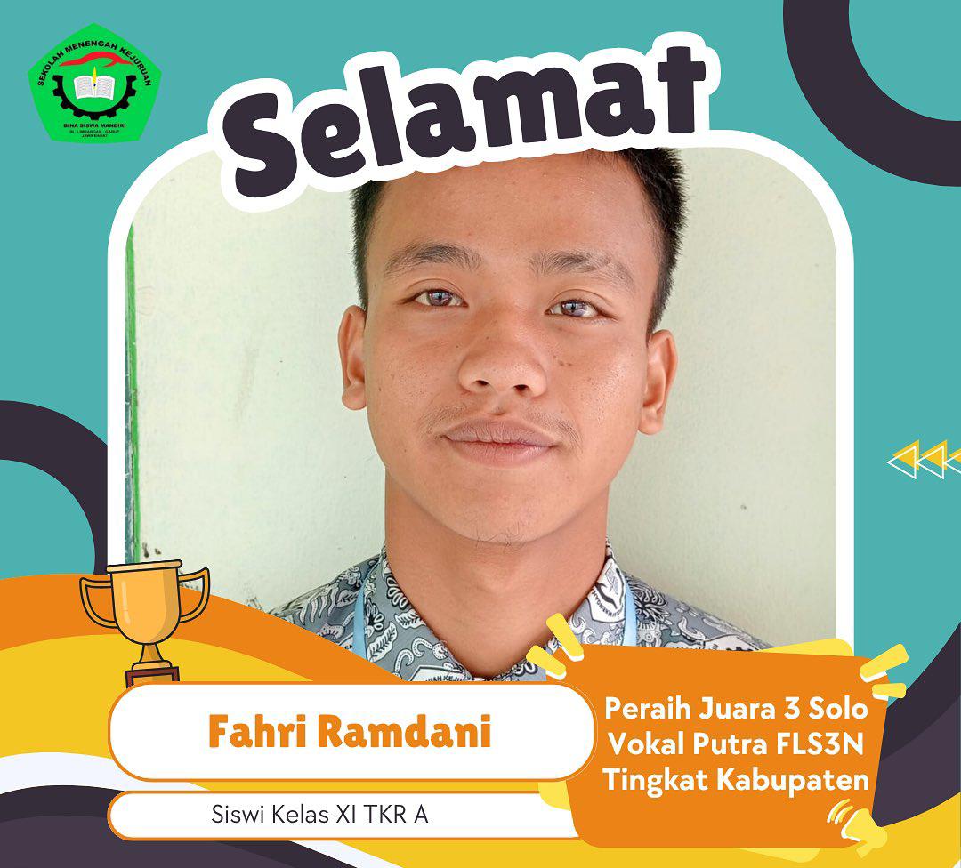 JUARA 3 SOLO VOKAL PUTRA FLS3N TINGKAT KABUPATEN 2025