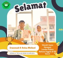 JUARA HARAPAN DALAM LOMBA PIDATO BAHASA INGGRIS